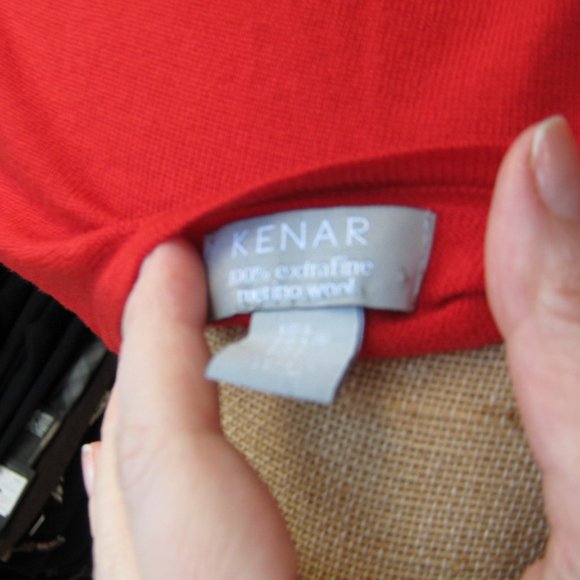 Kenar Red Extra Fine Merino Wool Sweater - Picture 2 of 4